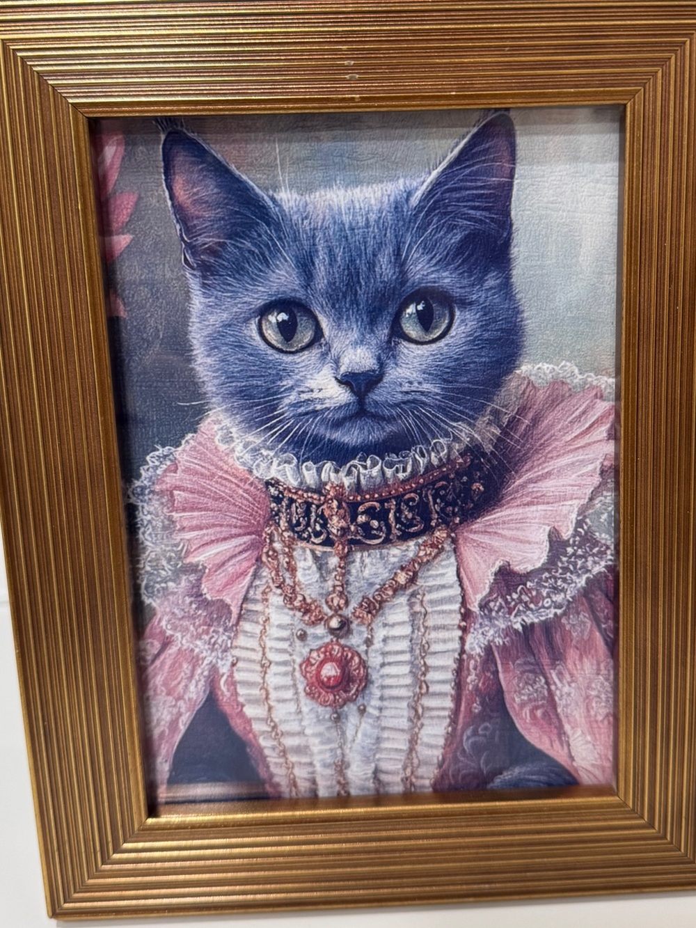Vintage Set of 3 Gold Ornate Cat Portrait Frames - Picture 15 of 17